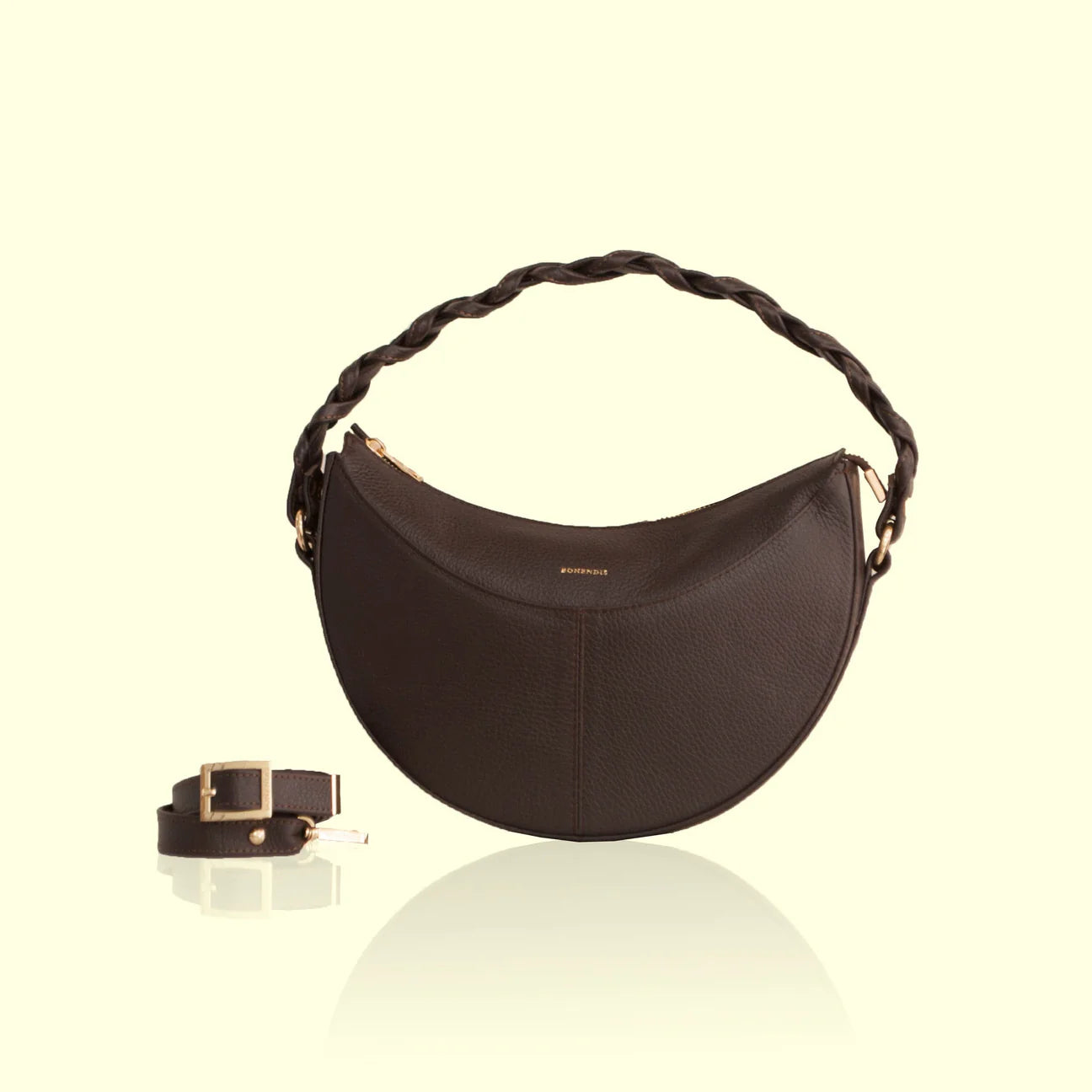 Sophie Leather Bag - Dark Brown