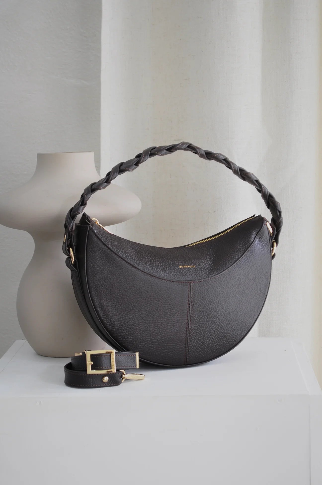 Sophie Leather Bag - Dark Brown