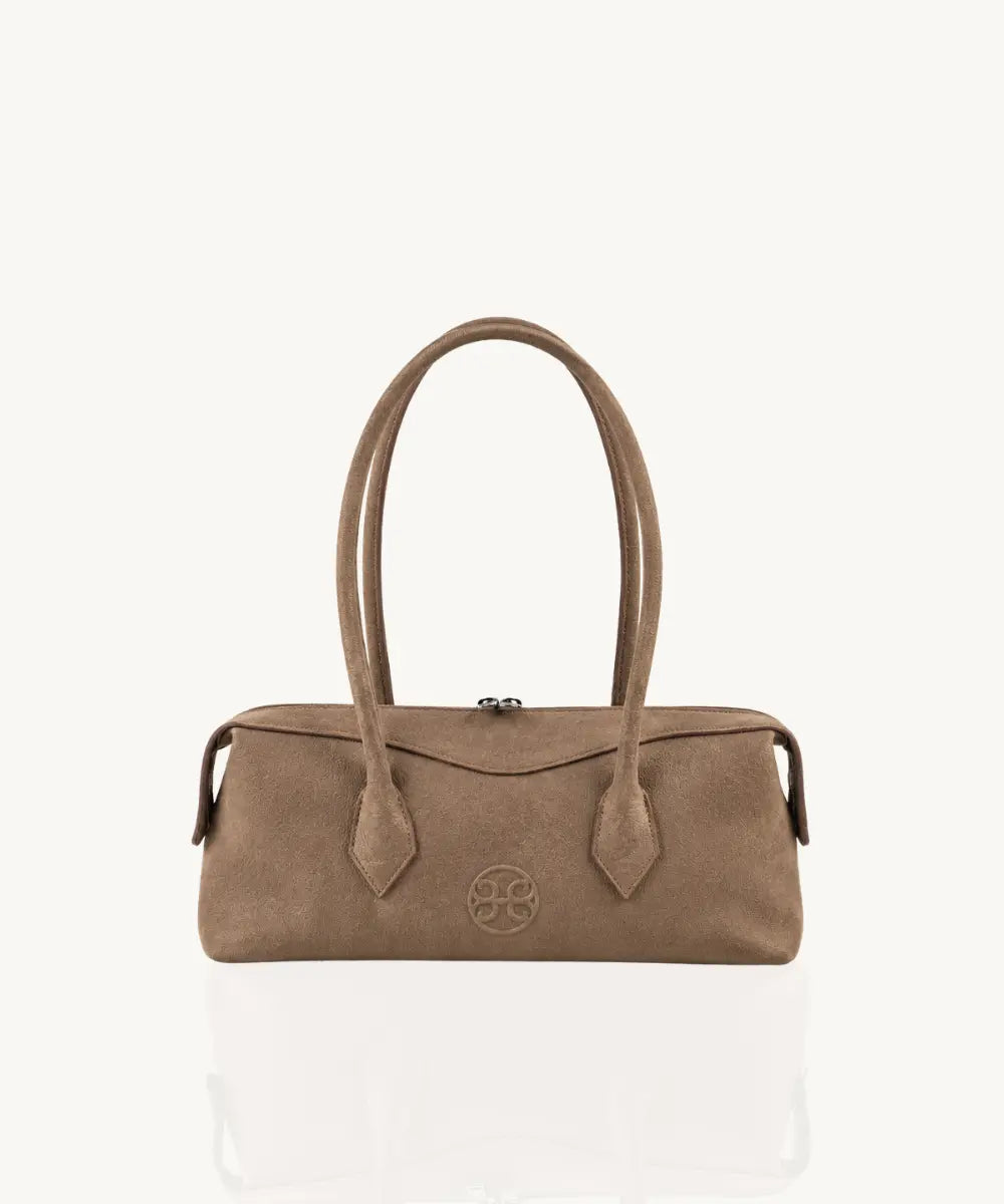 Lydia Leather Bag - Mocca Suede