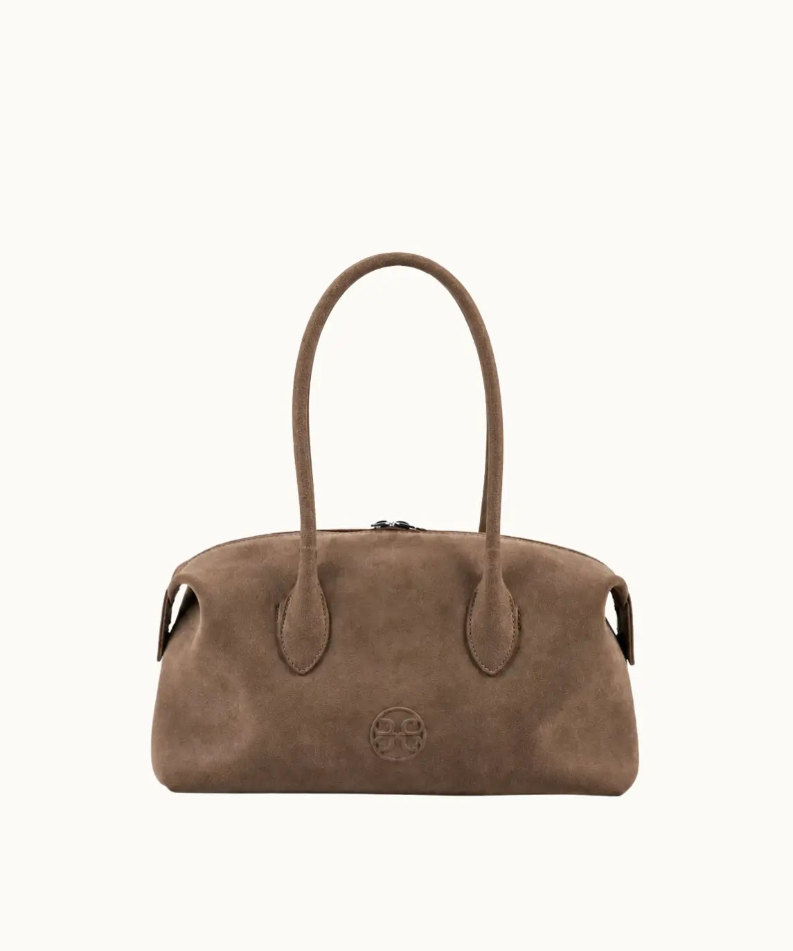 Bowling Leather Bag - Mocca Suede