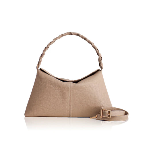 Margot Leather Handbag - Taupe