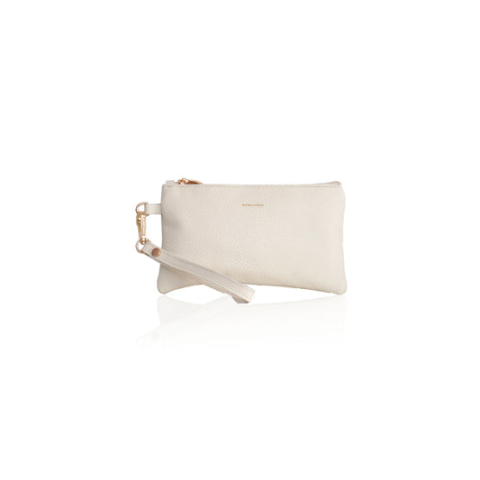 Polly Leather Pouch - Cream