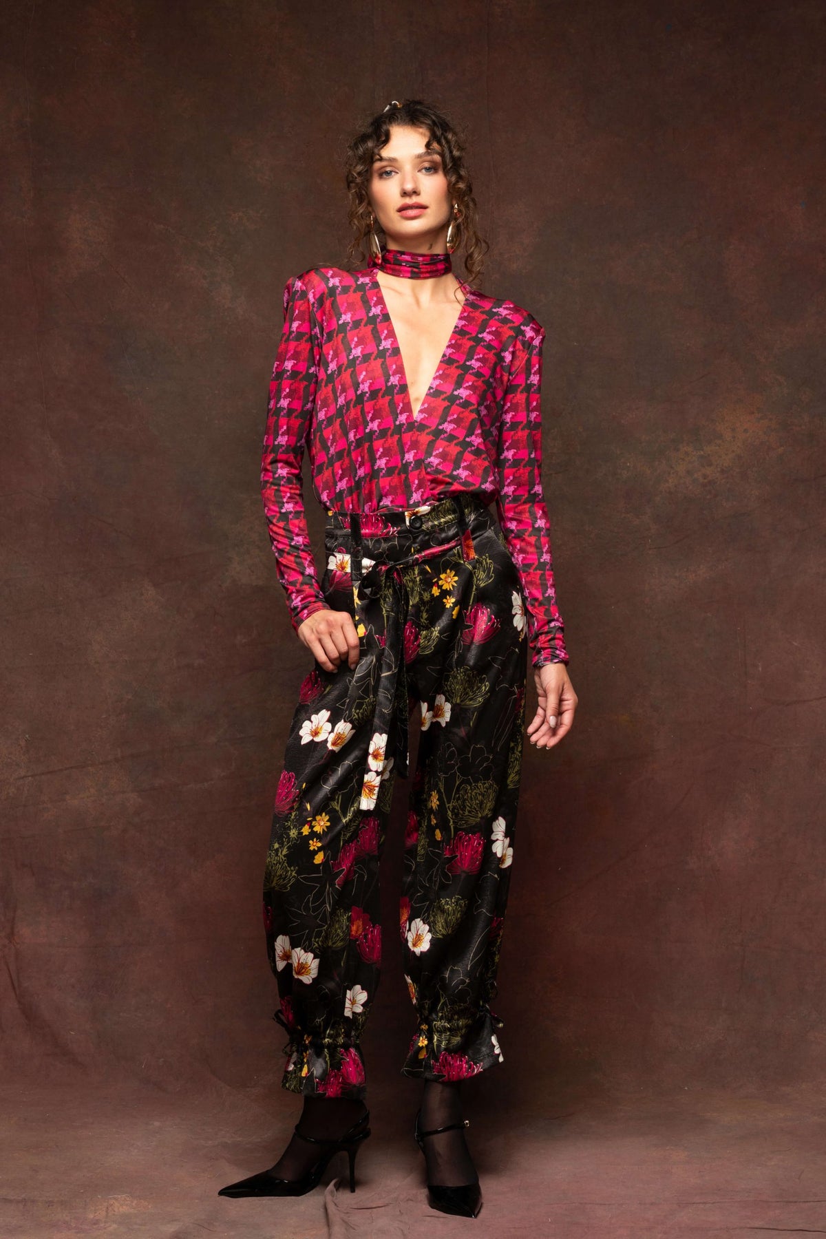 Fuchsia Floral Pants