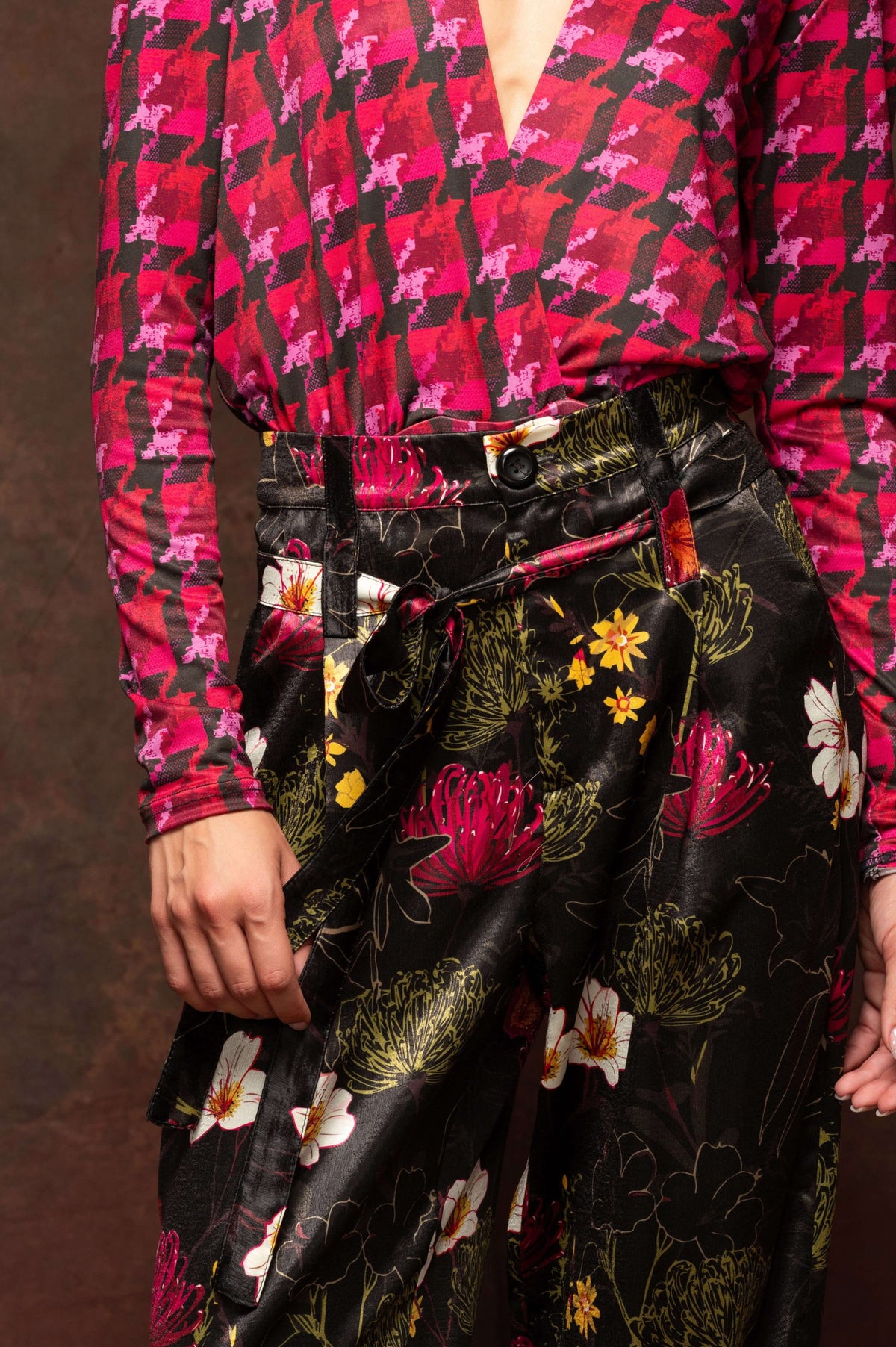 Fuchsia Floral Pants