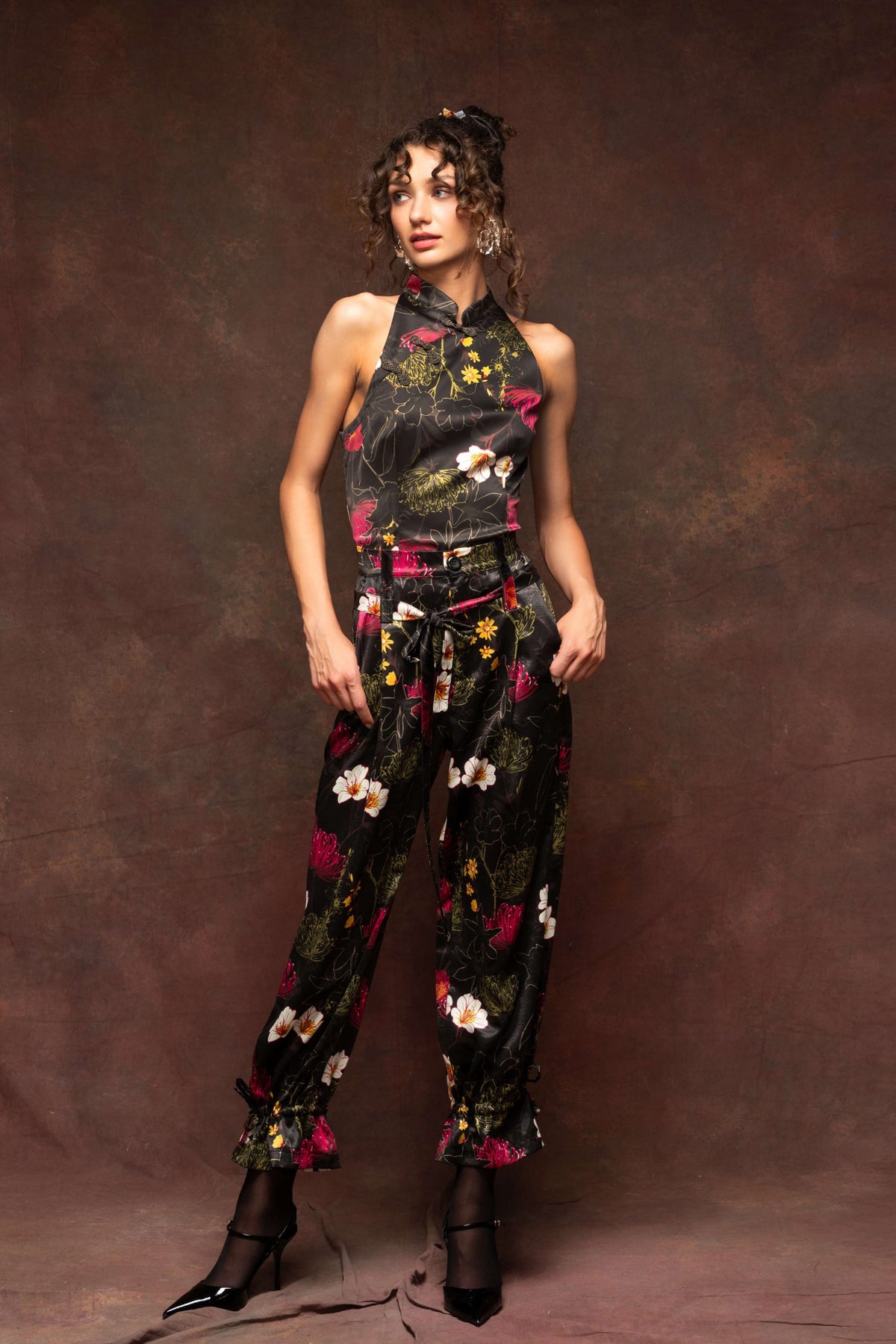 Fuchsia Floral Pants
