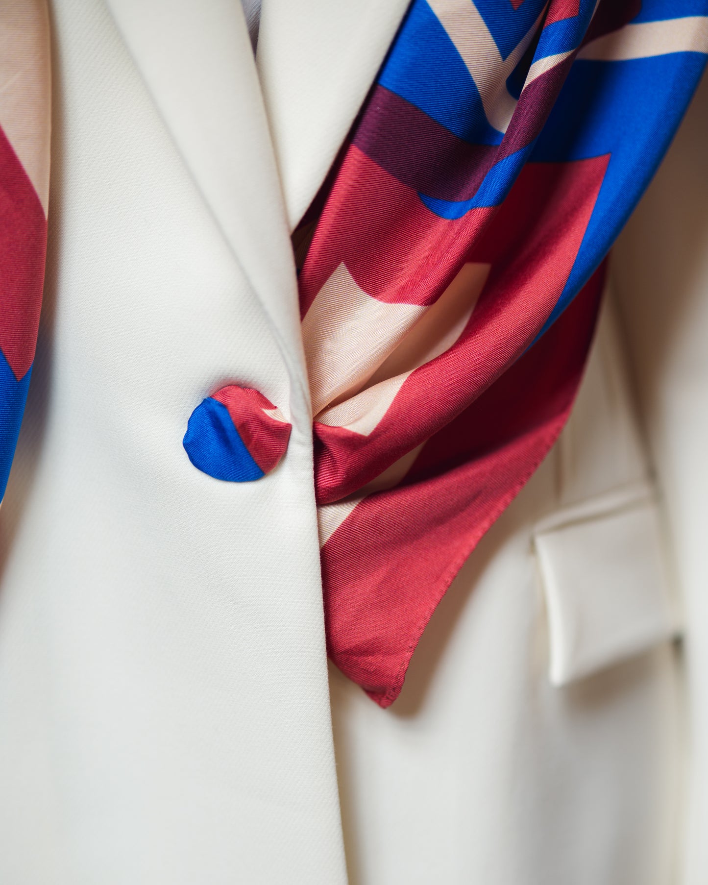 Cubes Satin Silk Scarf