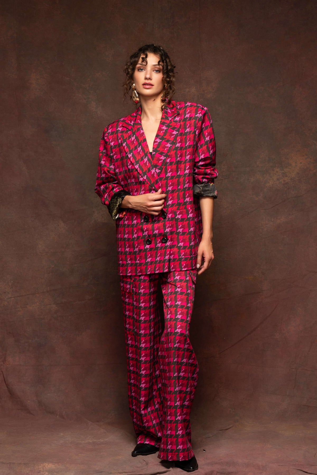 Magenta Cargo Pants