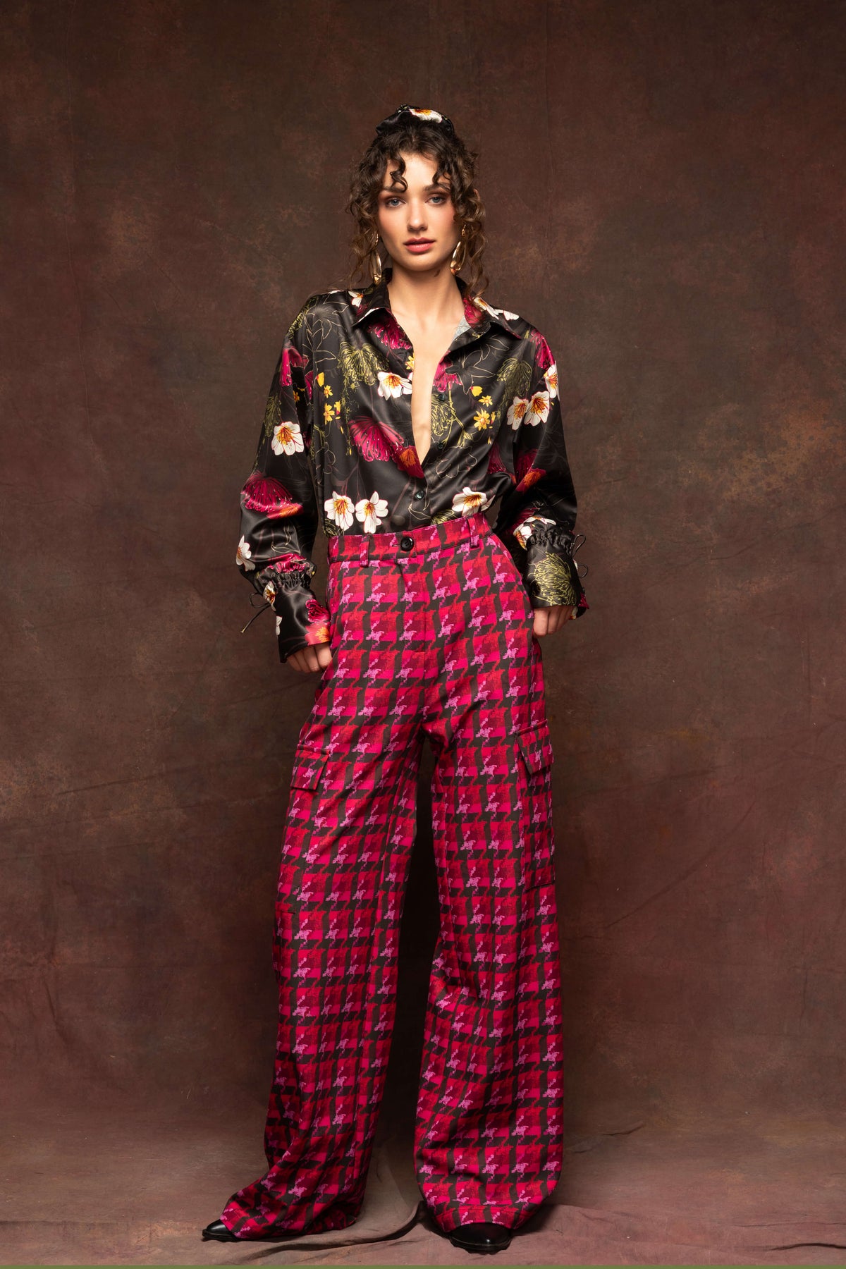 Magenta Cargo Pants