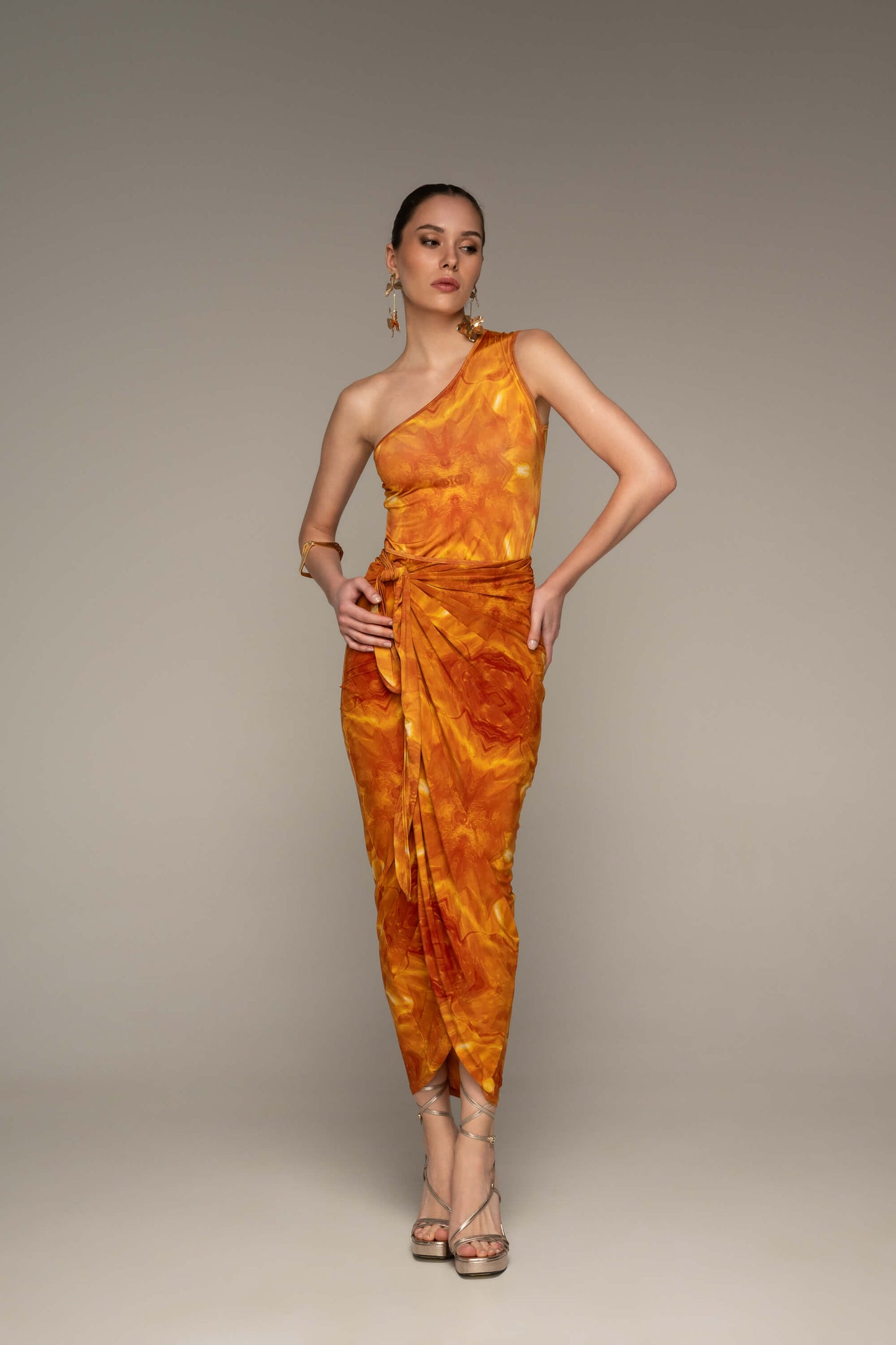 Waves Maxi Wrap Dress