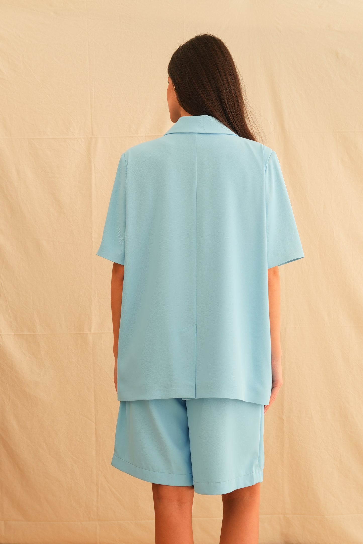Azure Safari Blazer with belt