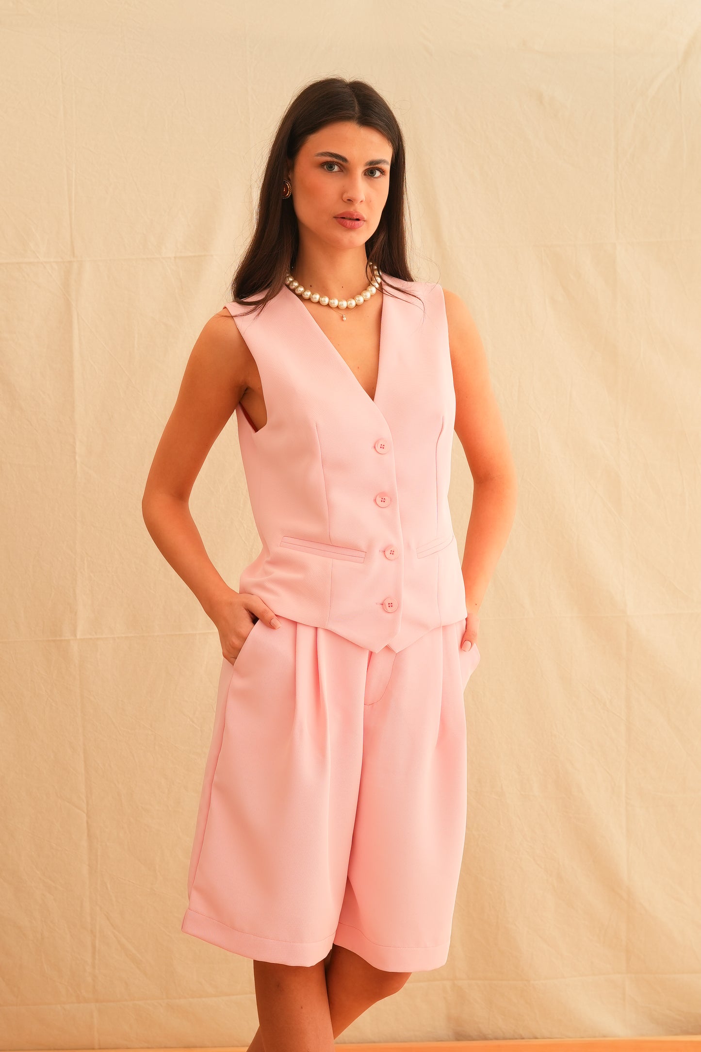 Baby Pink Safari Vest
