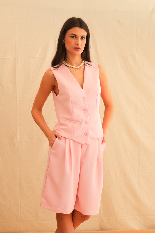 Baby Pink Safari Vest