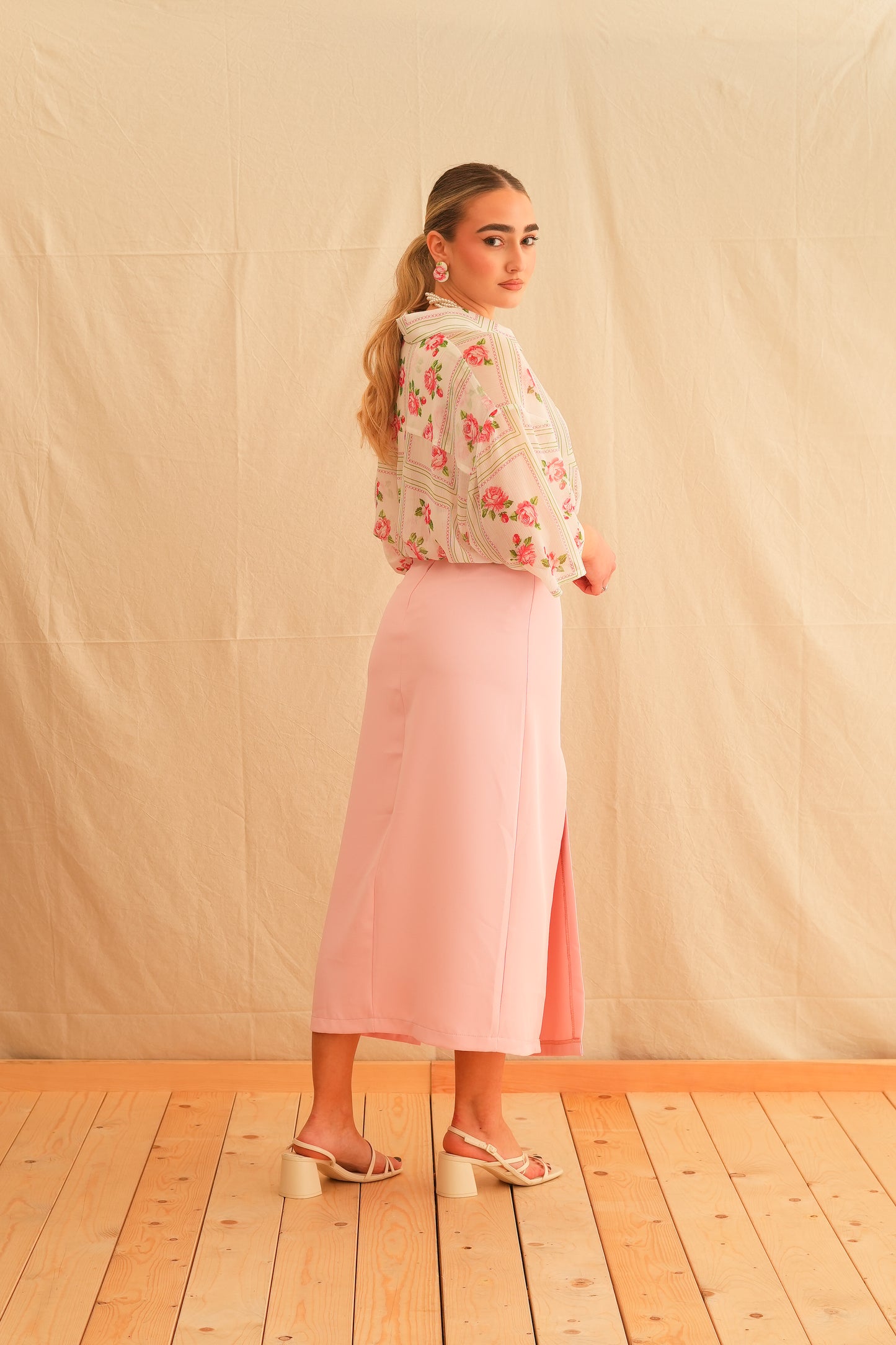 Pink Rose Short Sleeve Shirt