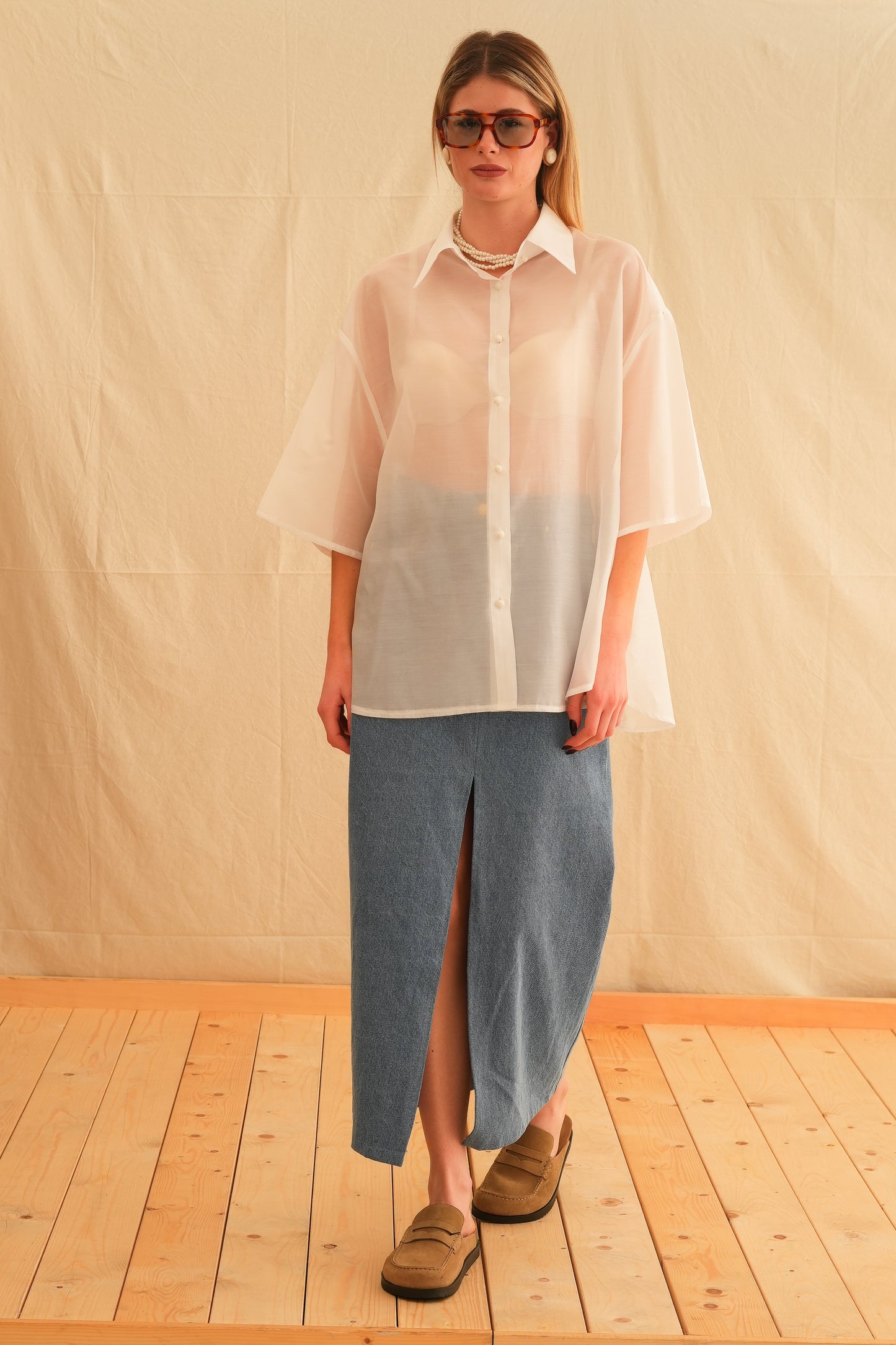 Ivory Silky Touch Short Sleeve Shirt