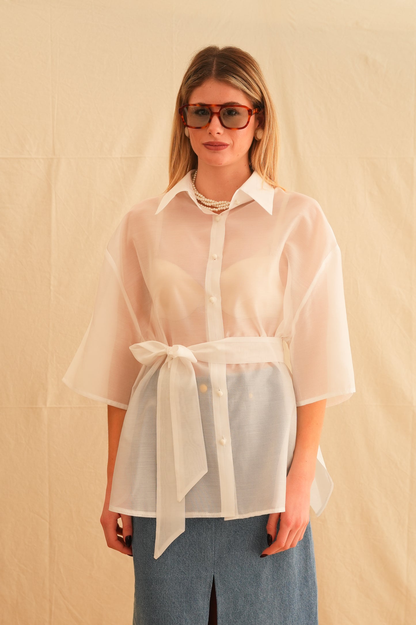 Ivory Silky Touch Short Sleeve Shirt