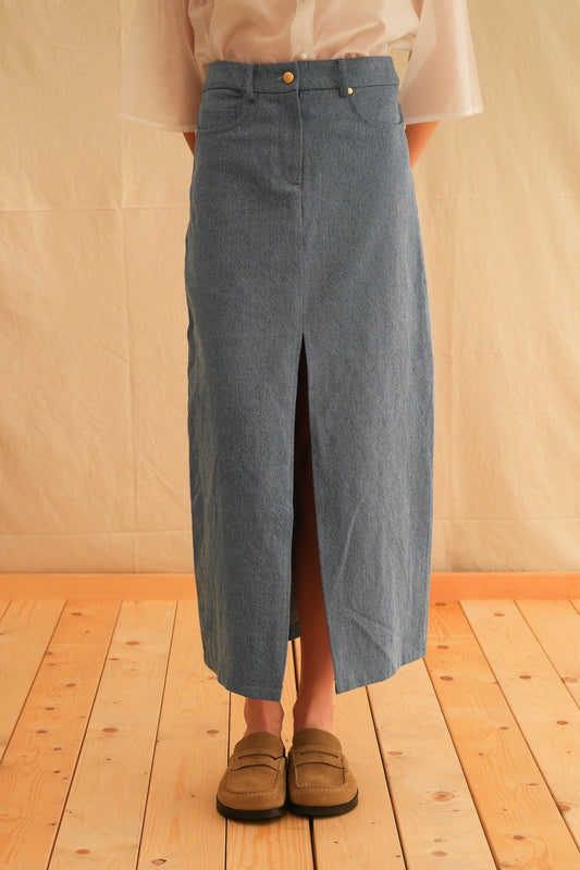 Denim Maxi Skirt
