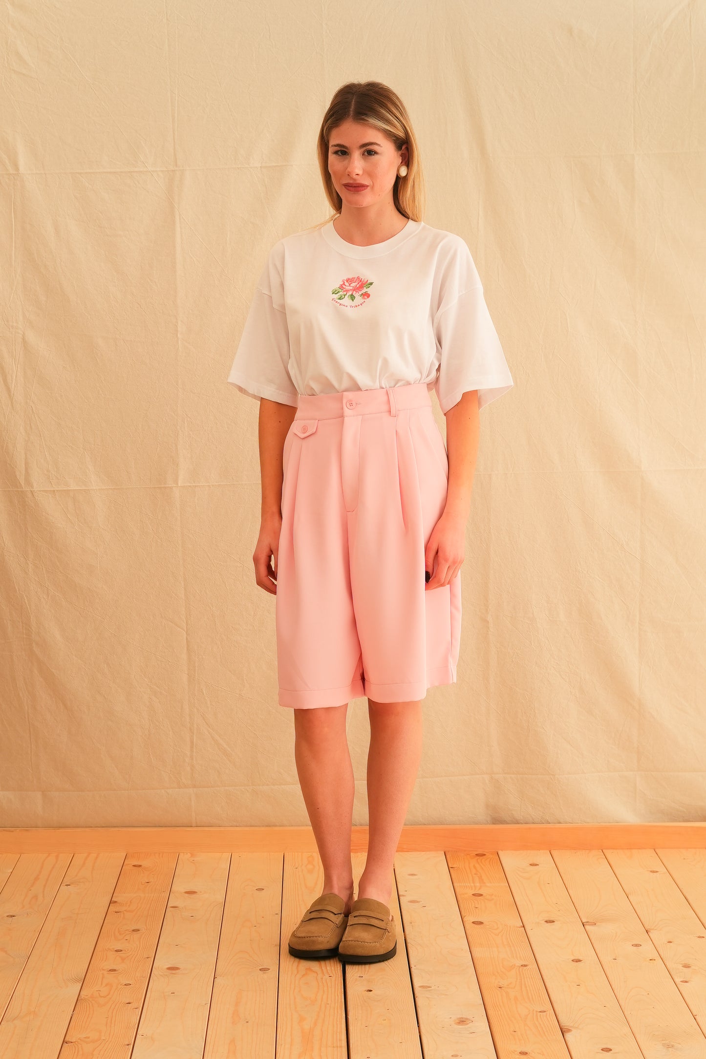 Baby Pink Safari Shorts