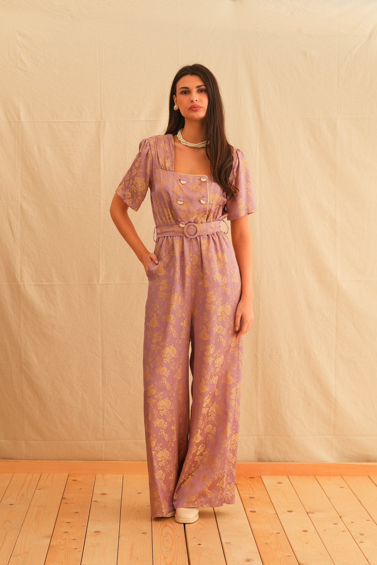 Melissa Jacquard Vintage Jumpsuit