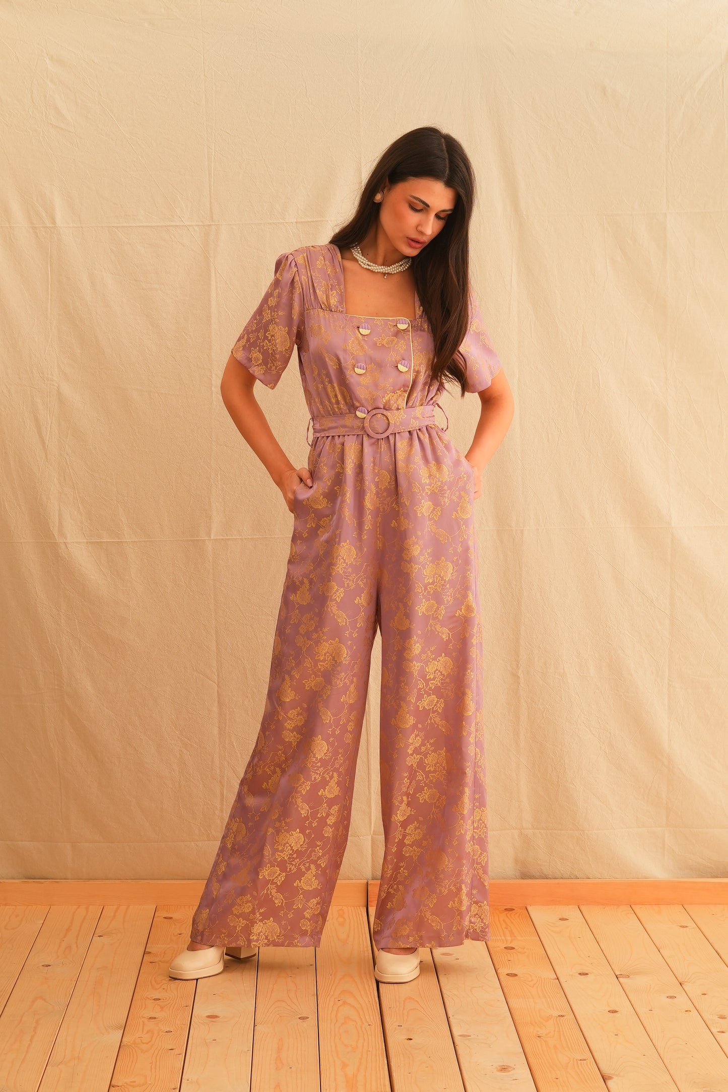 Melissa Jacquard Vintage Jumpsuit