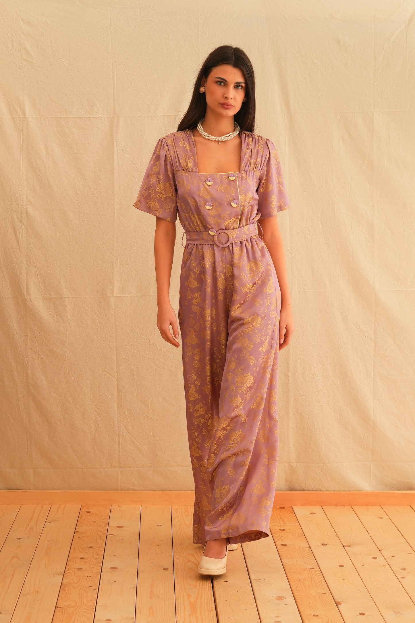 Melissa Jacquard Vintage Jumpsuit