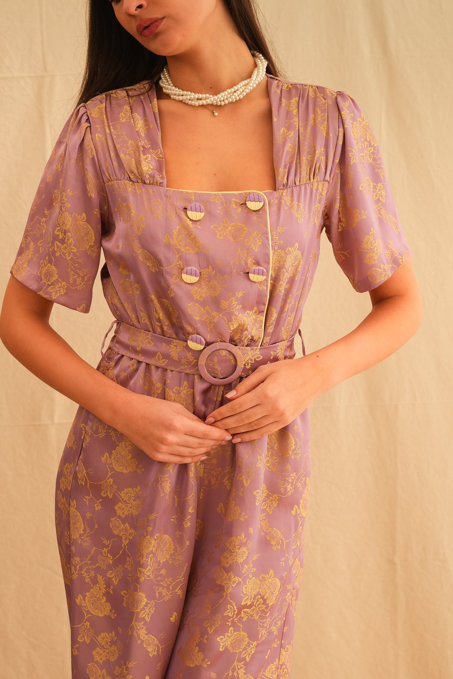 Melissa Jacquard Vintage Jumpsuit