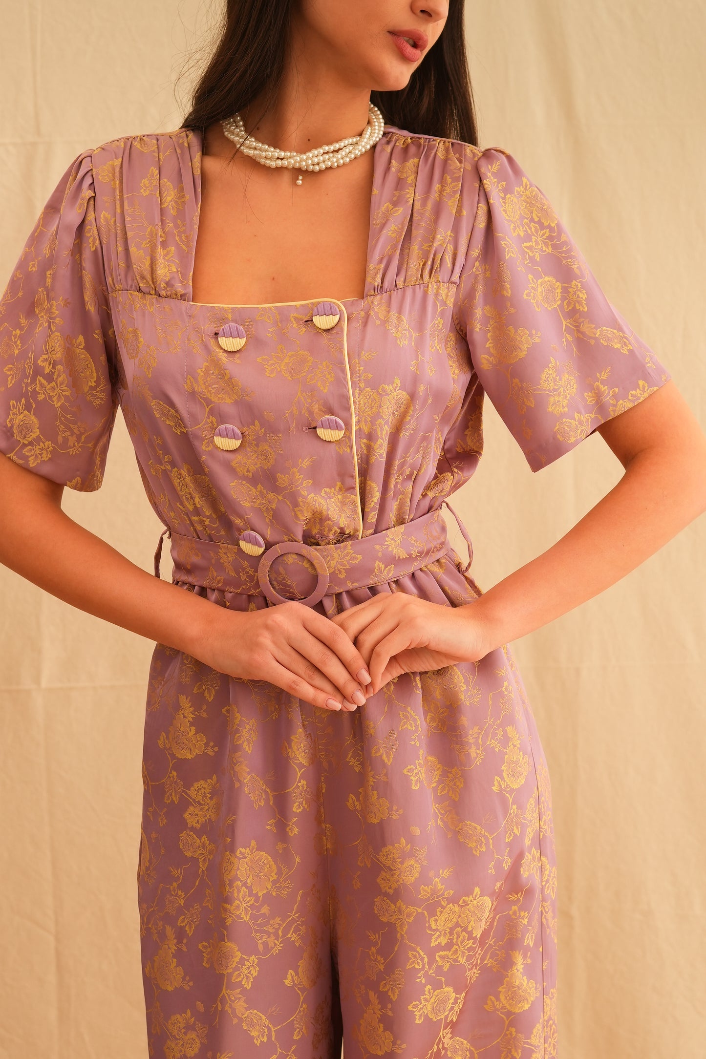 Melissa Jacquard Vintage Jumpsuit