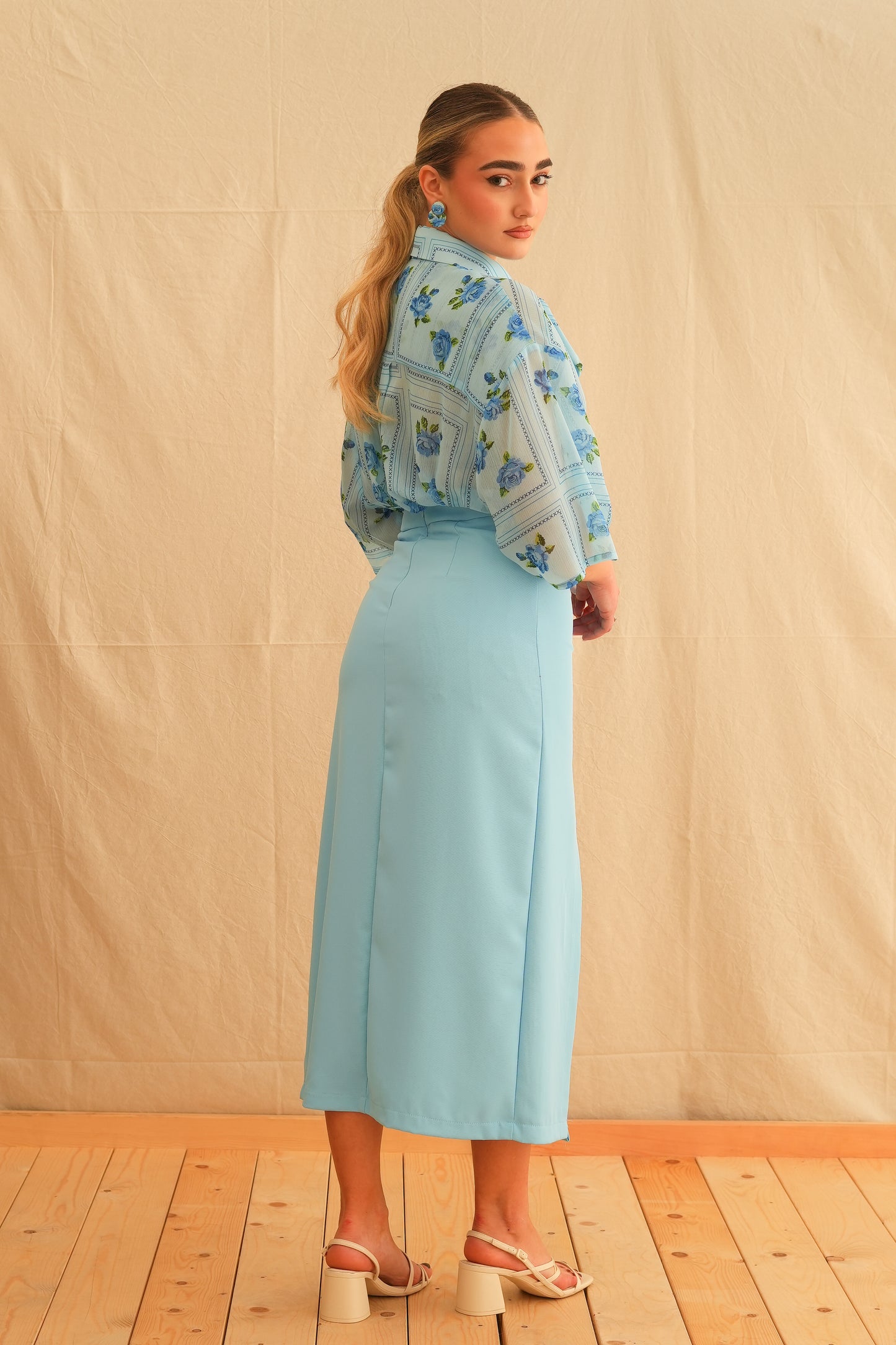 Blue Rose Short Sleeve Shirt