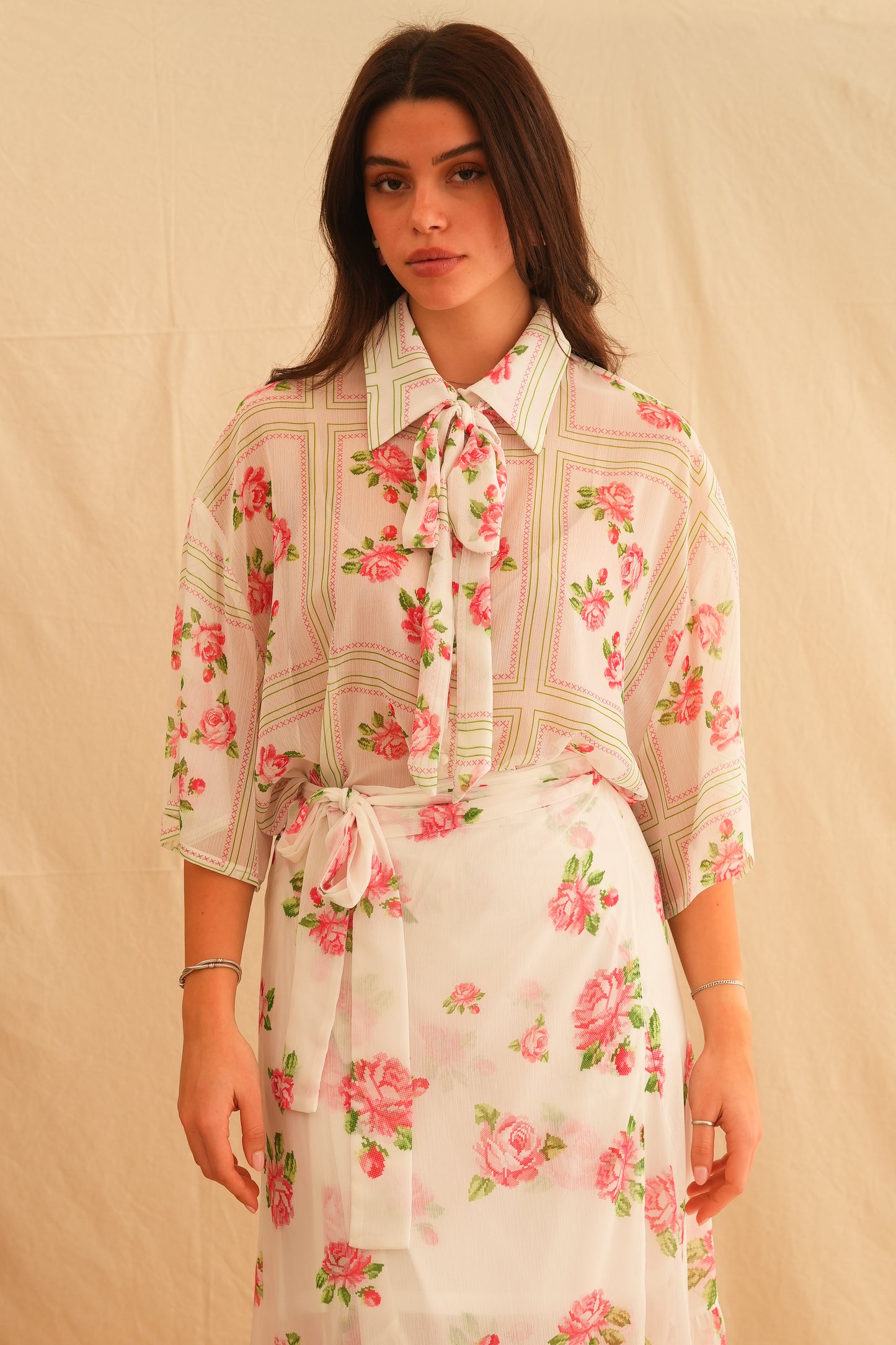 Pink Rose Short Sleeve Shirt