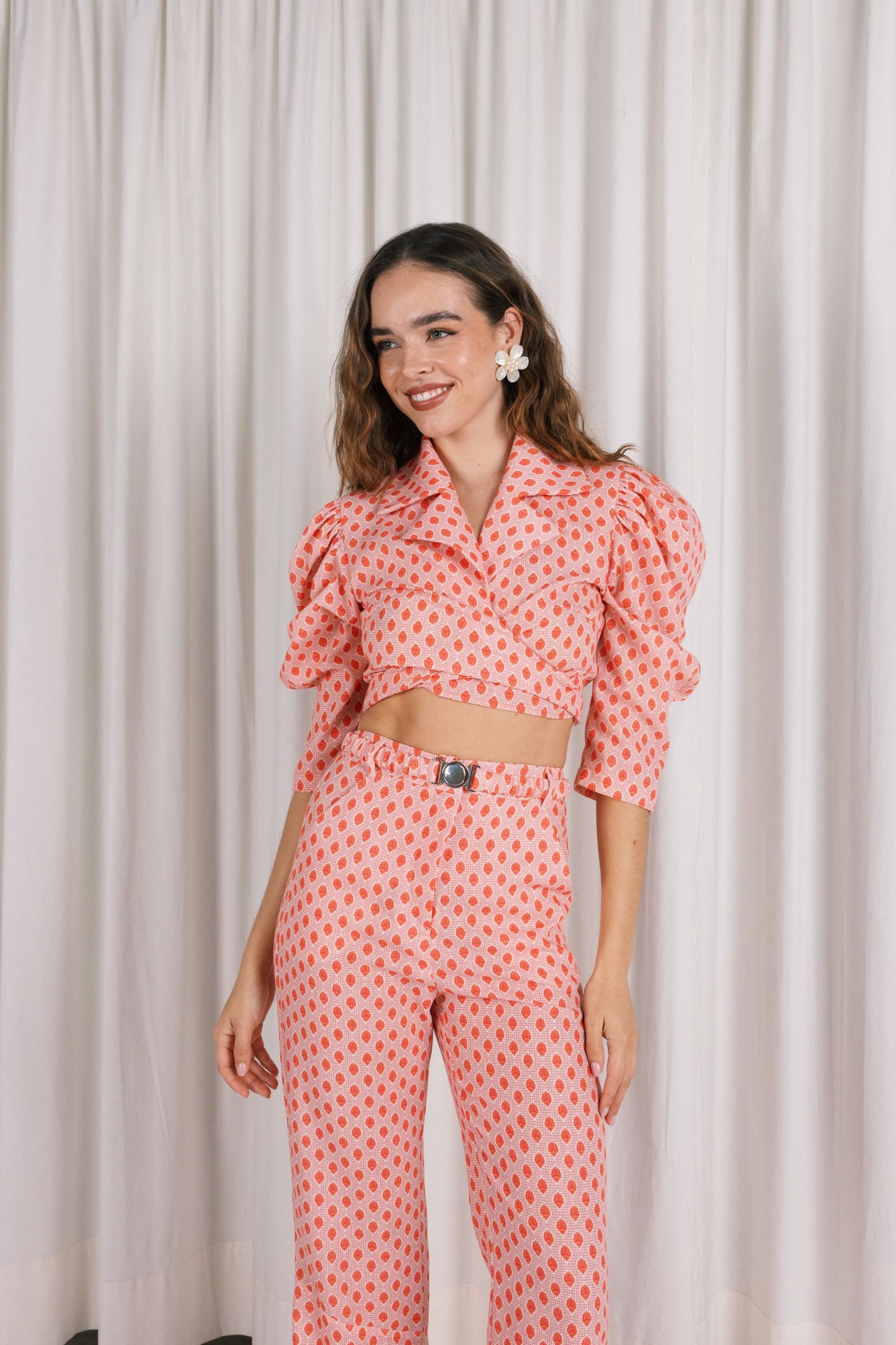 Mirella Balloon Wrap Top