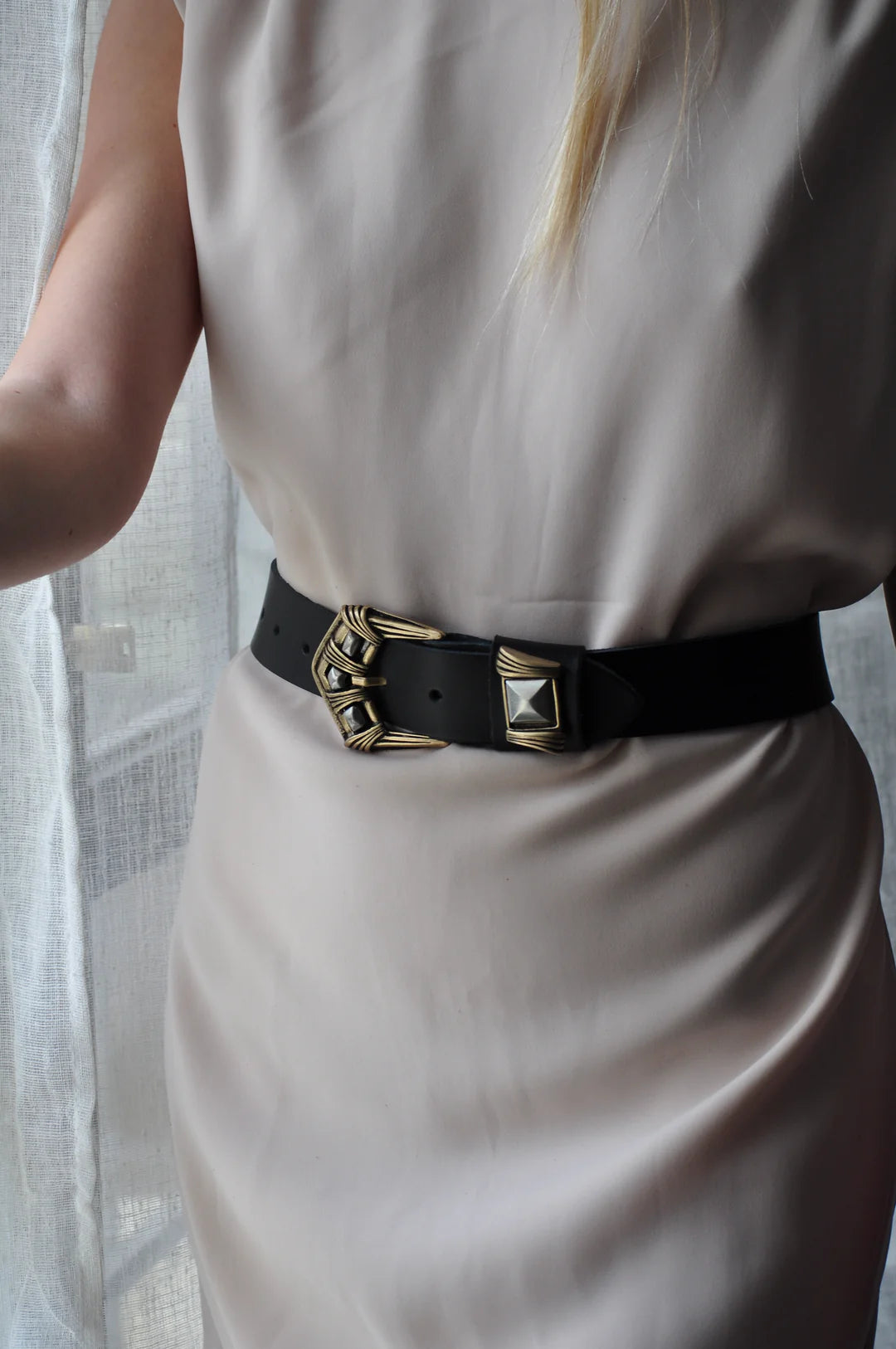 Valeria Leather Belt - Black